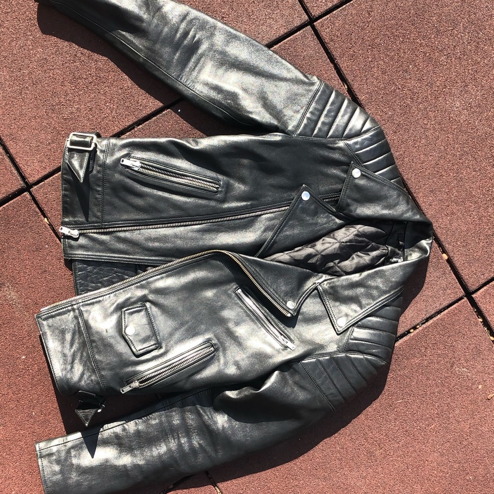 BLK DNM Motorcycle Jacket Black Leather Men’s S